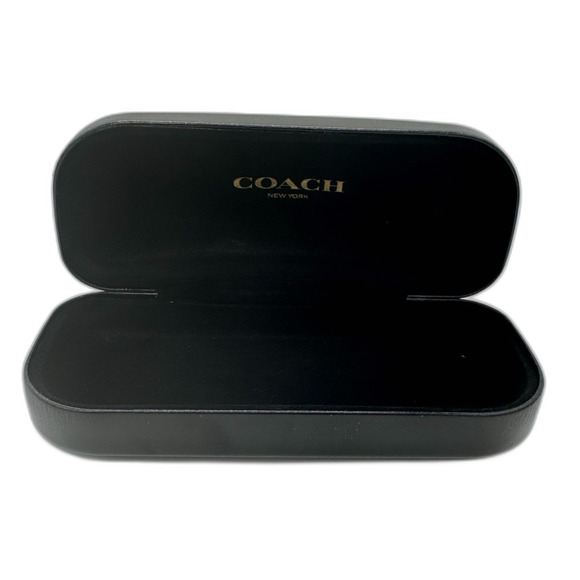 Coach Hard Clamshell Black COACH Embossed Leather Sunglasses Eyeglasses … - Picture 2 of 4